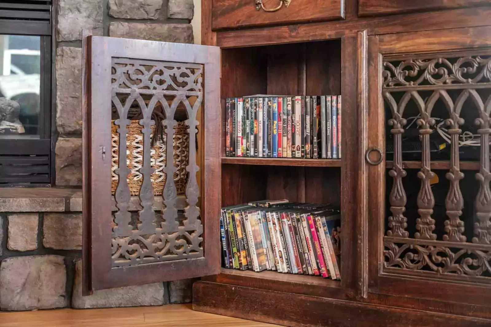 Have a movie night thanks to this rental's DVD library. Remember to bring your favorites!