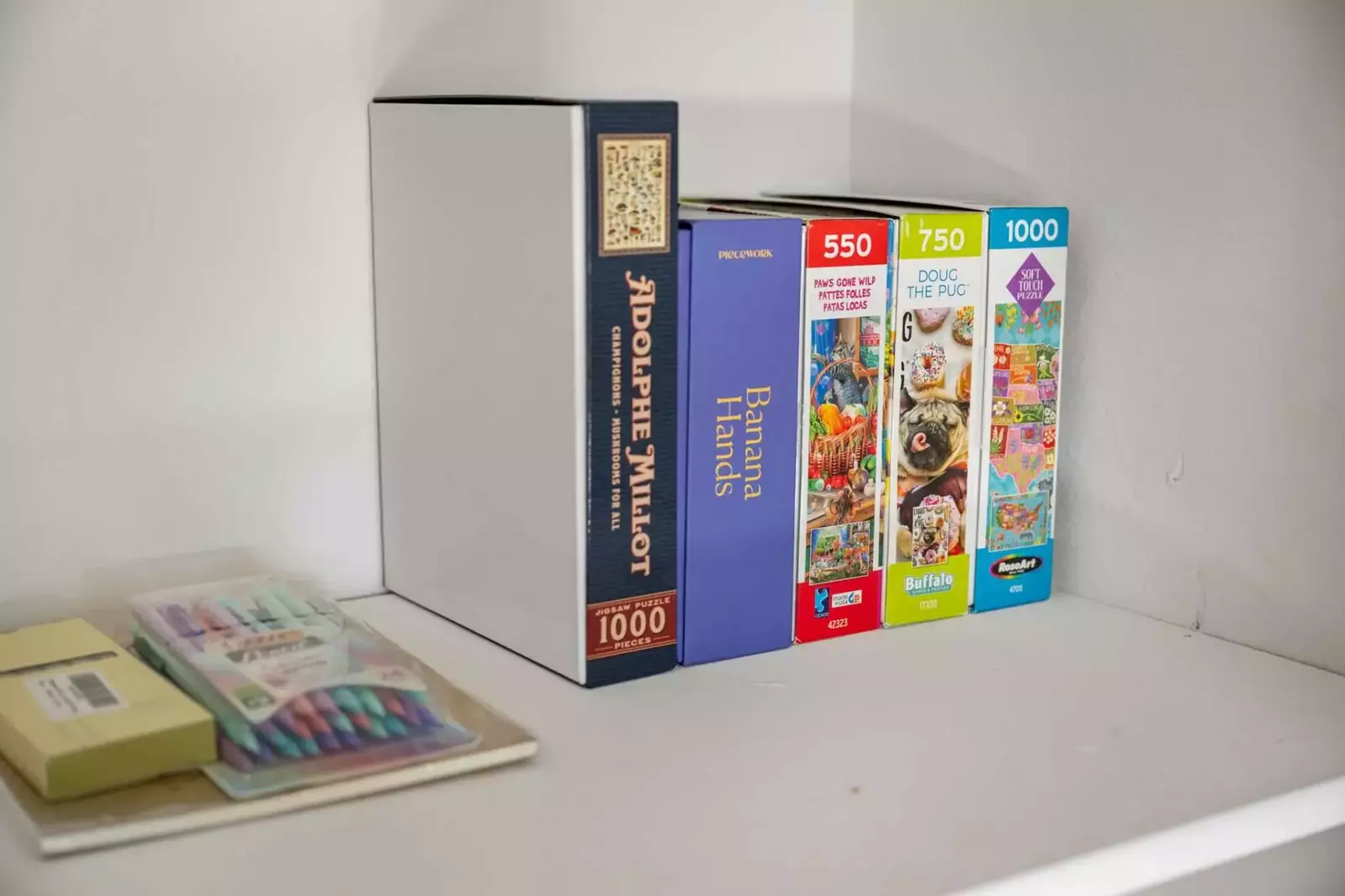 There are also puzzles available for a fun evening activity.