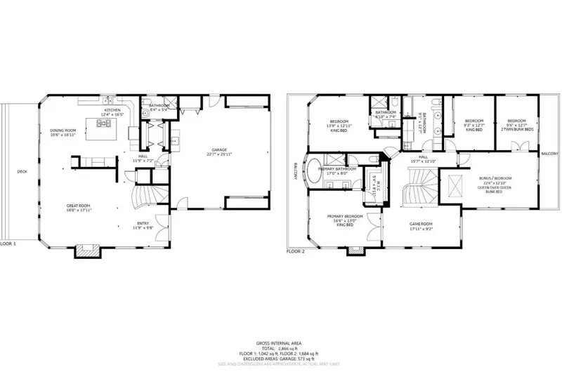 A detailed floor plan of this rental.