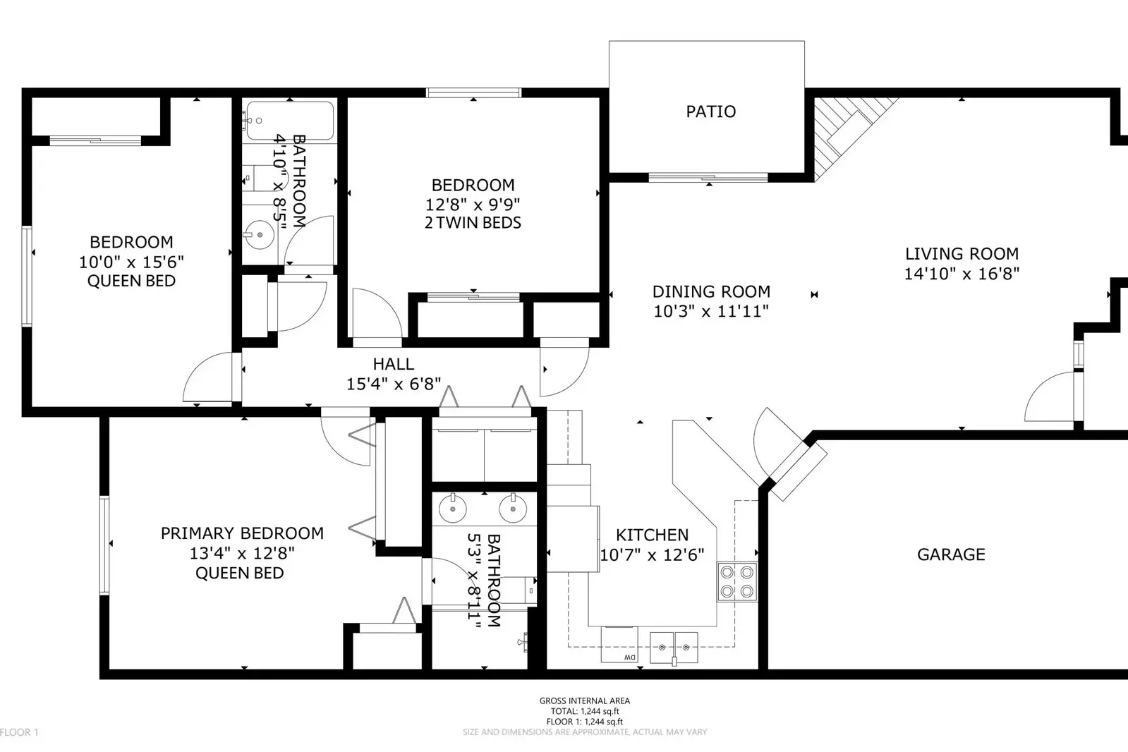 A detailed floor plan of this rental.