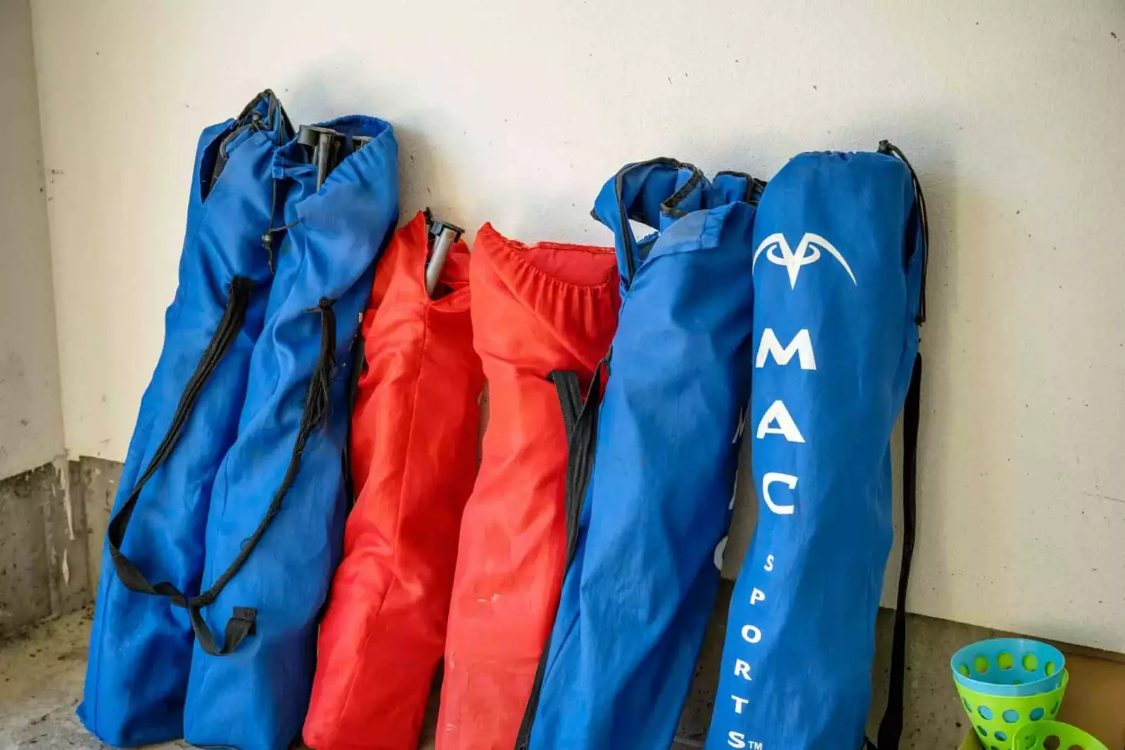 Multiple beach chairs.