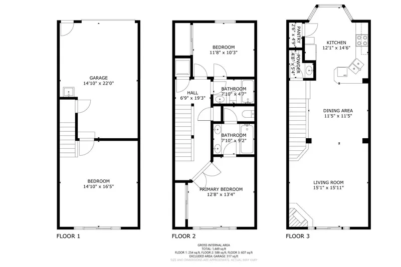 A detailed floor plan of this rental.