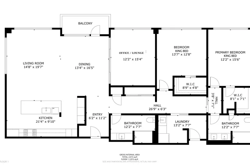 A detailed floor plan of this rental.