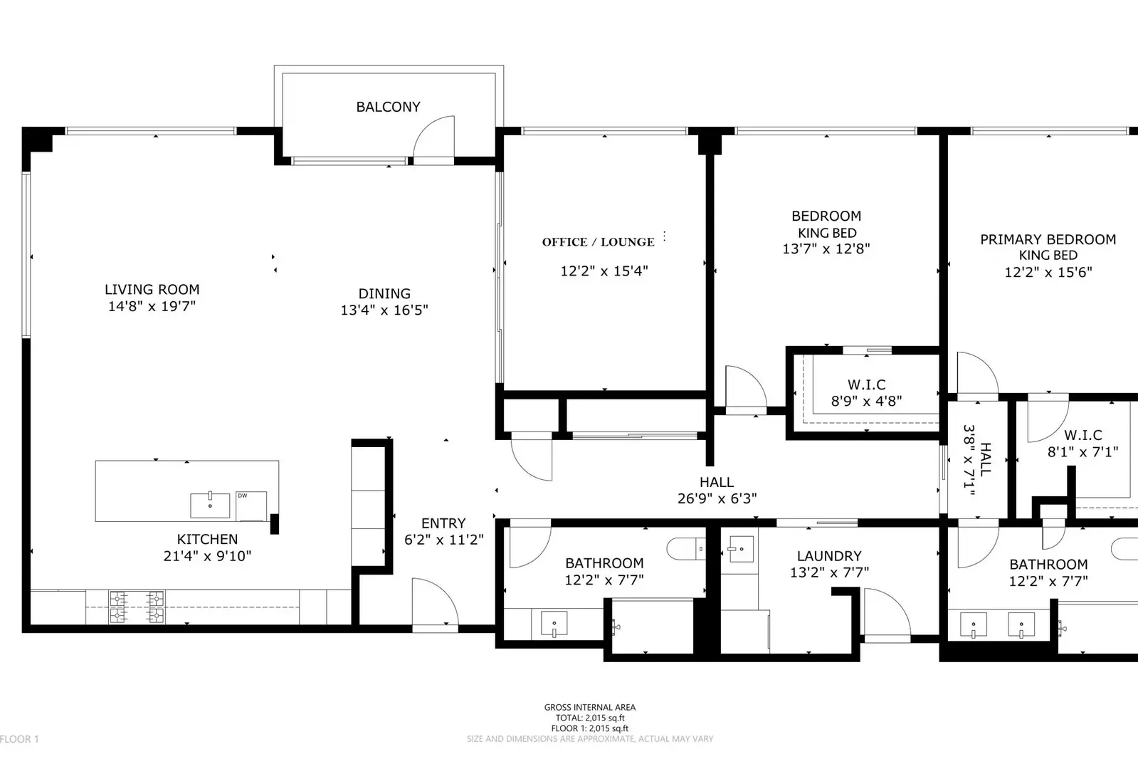 A detailed floor plan of this rental.
