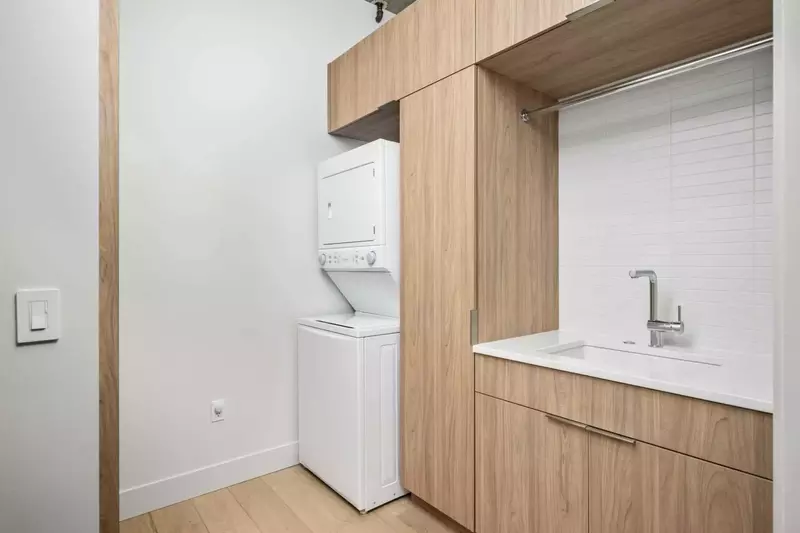 This rental has an up to date washing machine and dryer for guest use.