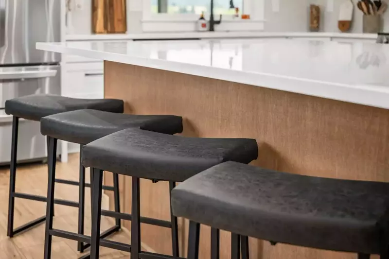 Huge kitchen island with bar seating