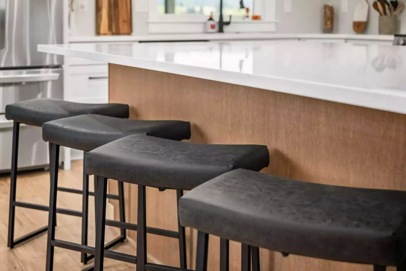 Huge kitchen island with bar seating
