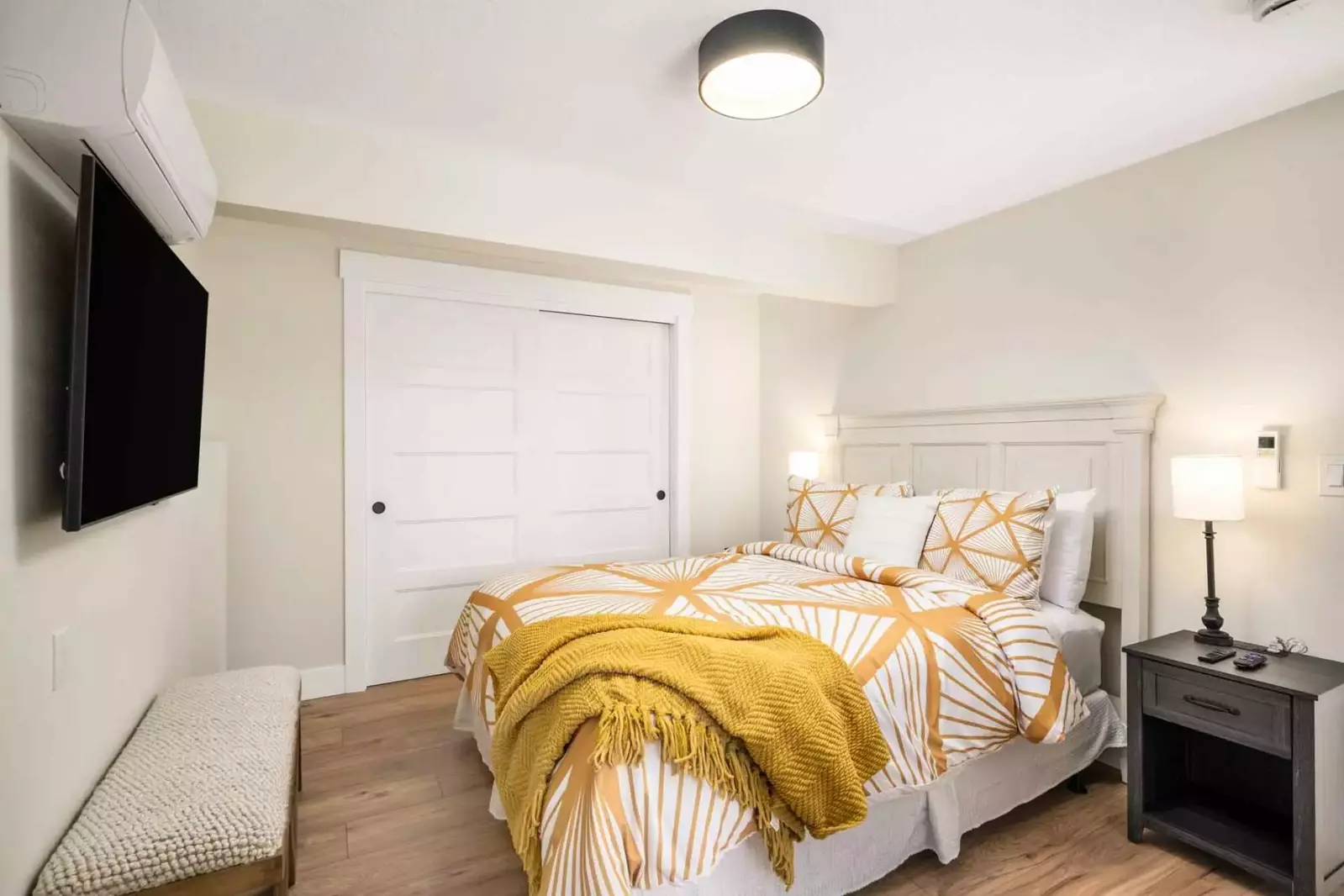 Ample clothing closet space in the bedroom