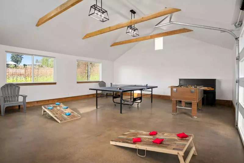 The game room is a fun place to hang out with friends and family. Enjoy foosball, cornhole, ping pong, and more.