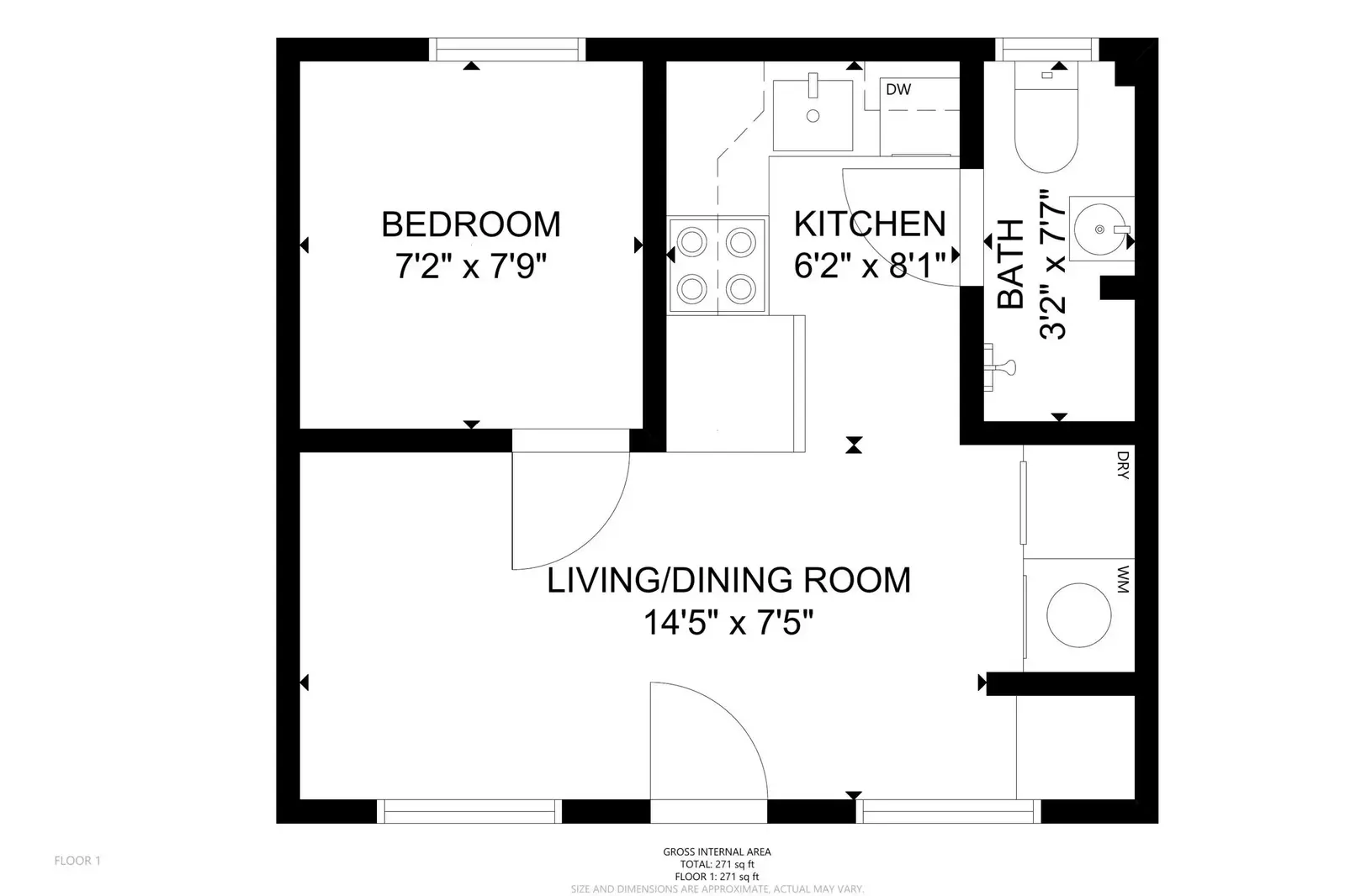 A detailed floor plan of this rental.