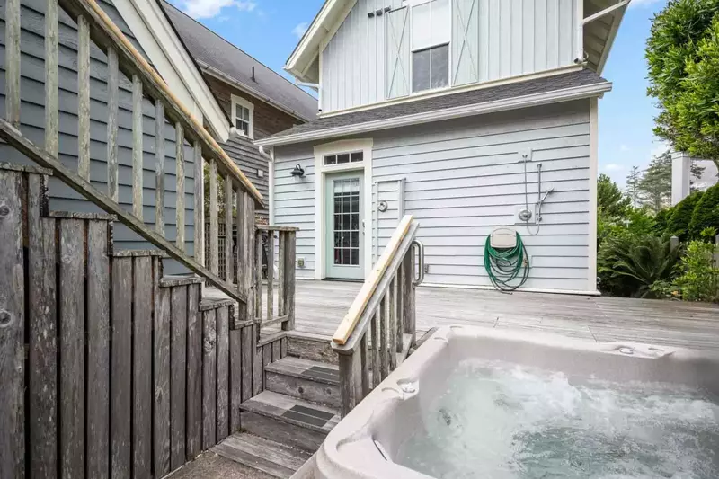 The hot tub is a favorite amenity perfect during warm summers and chilly winters.