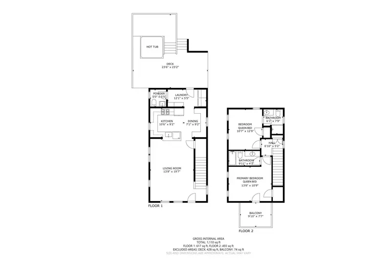 A detailed floor plan of this rental.