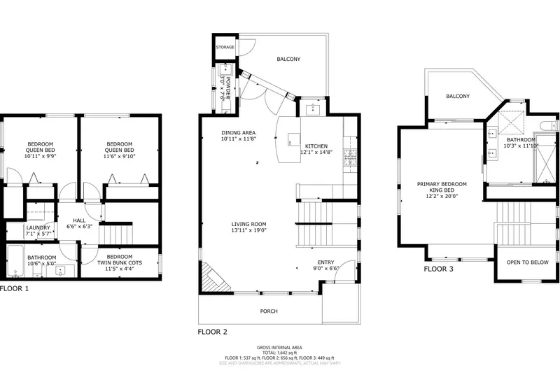 A detailed floor plan of this rental.