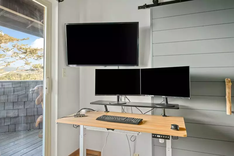 This rental has a home office set up so you can work from home while away from home.