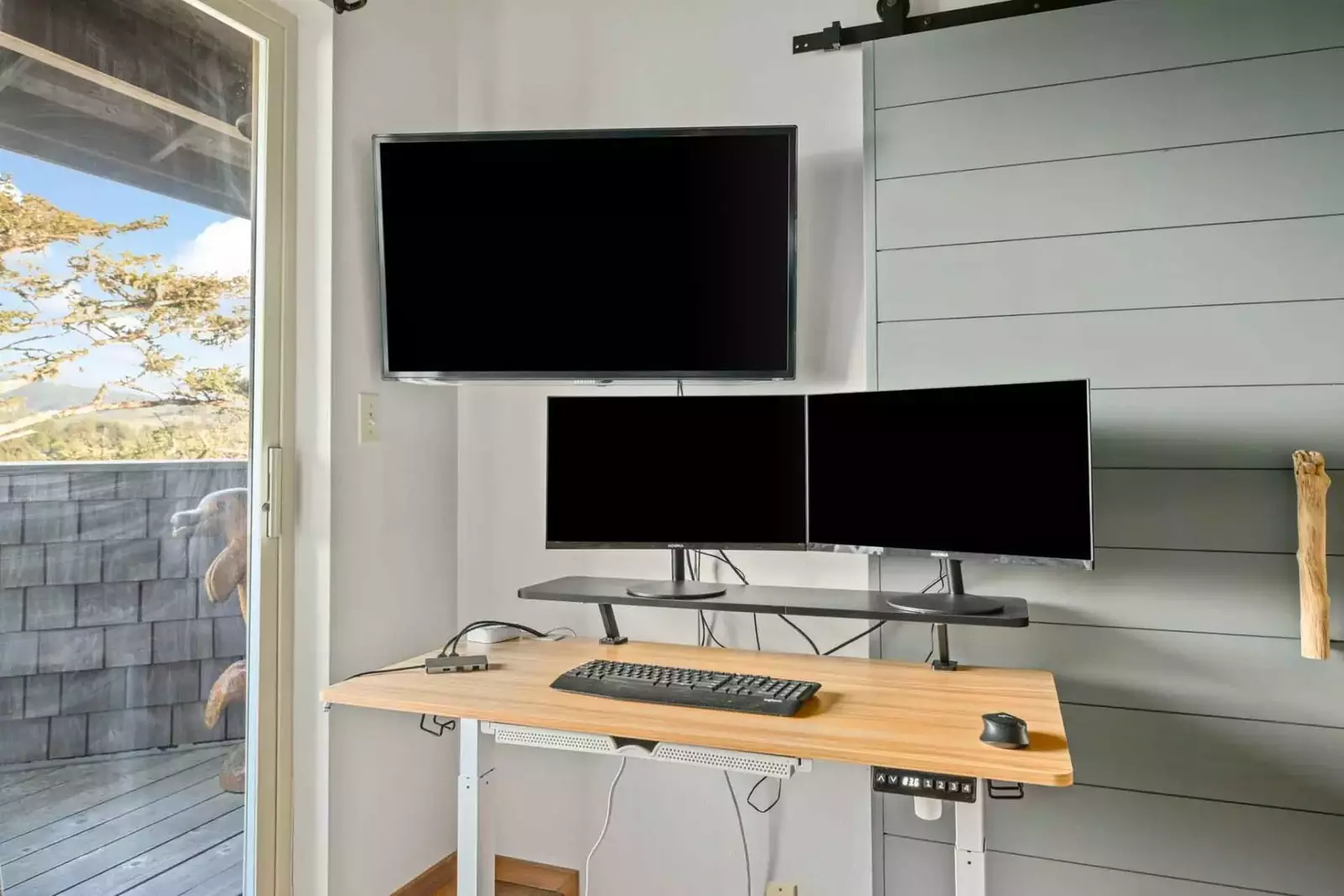 This rental has a home office set up so you can work from home while away from home.