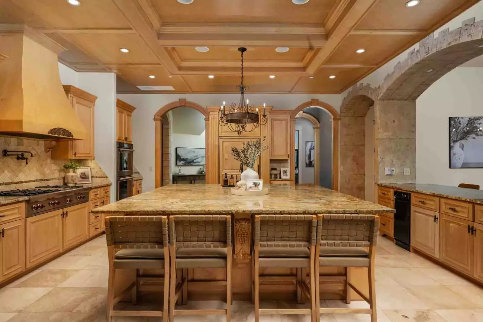 The kitchen and dining room are both spacious. This rental is a perfect place to enjoy a feast!