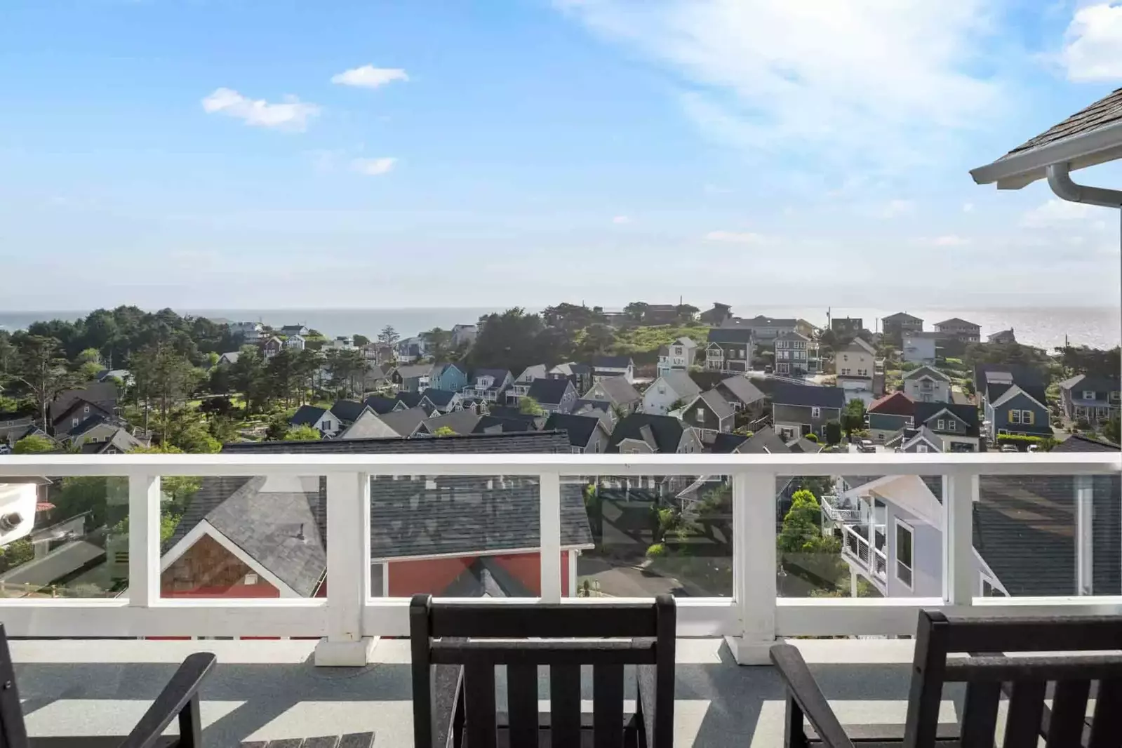 The view from the balcony is incredible, and the beach is only half a mile away!
