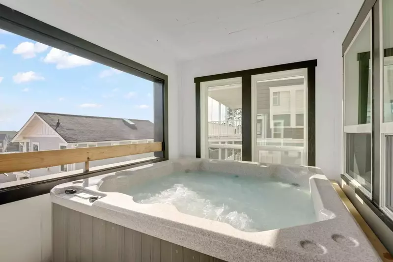 The hot tub is a favorite amenity perfect during warm summers and chilly winters.