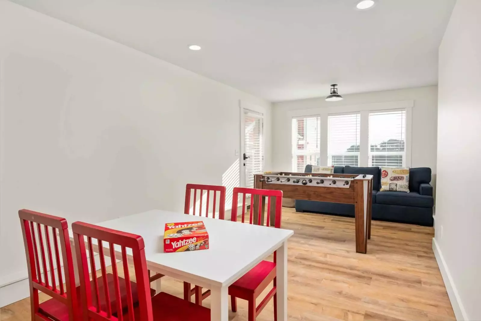 Have fun playing various games provided at the rental.