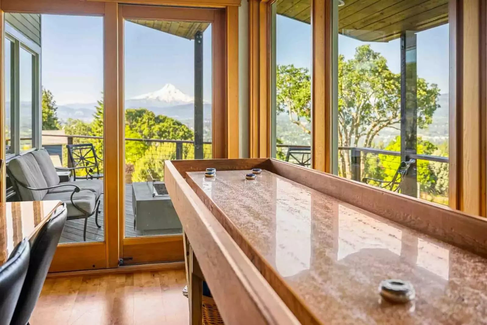 "The house has an INCREDIBLE view south (of Mt Hood) and west (down the Gorge). You can’t miss it from the large living room" - Anthony