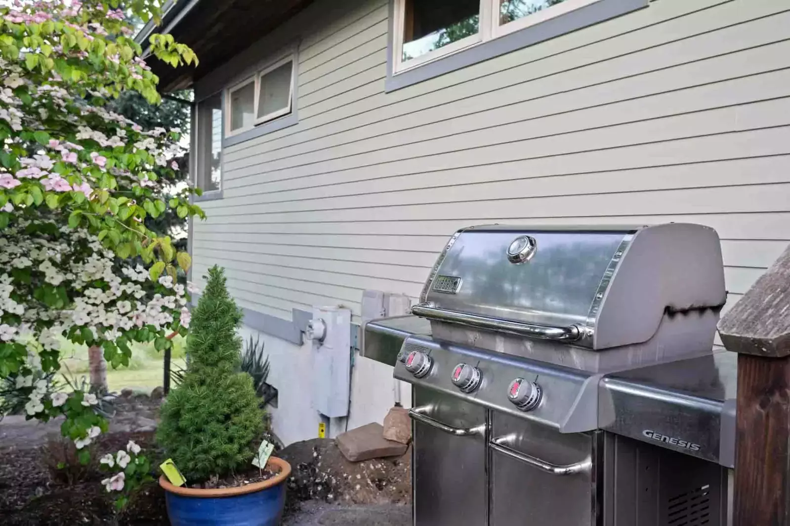 Grill up a wonderful feast on the BBQ. We suggest getting ingredients from farms near Hood River.