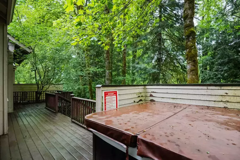 The hot tub is a favorite amenity perfect during warm summers and chilly winters.