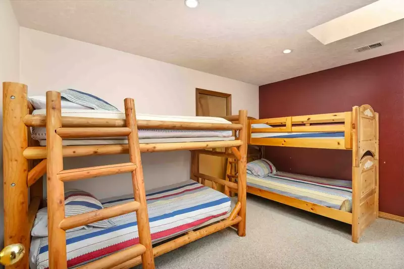 Another cabin-style bunk room.
