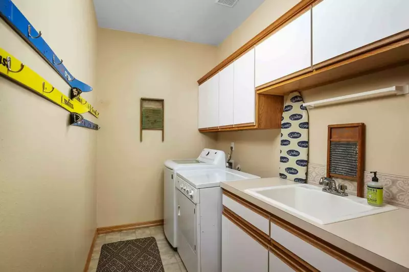 This rental has an up to date washing machine and dryer for guest use.