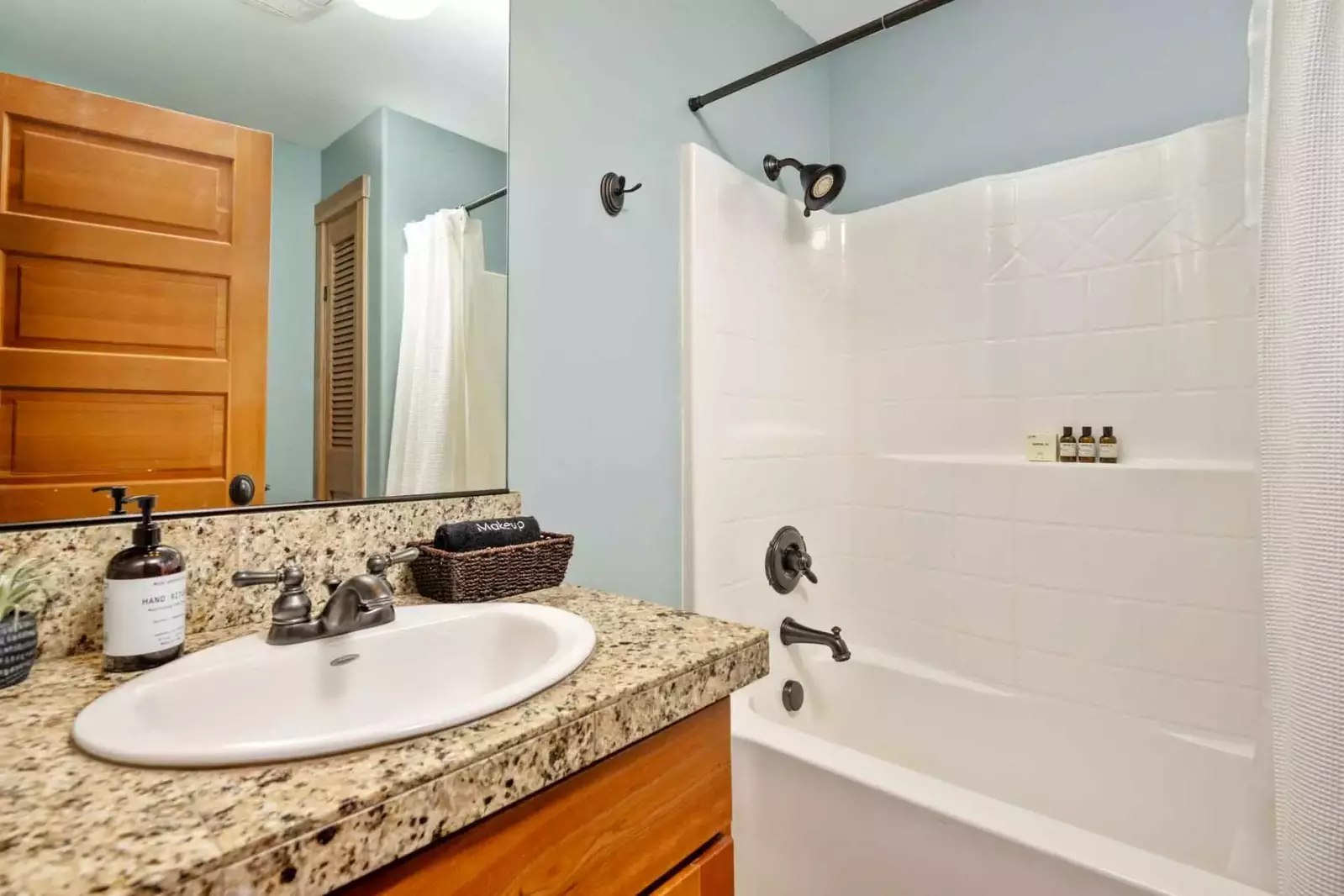 The showers are up to date and have excellent water pressure.