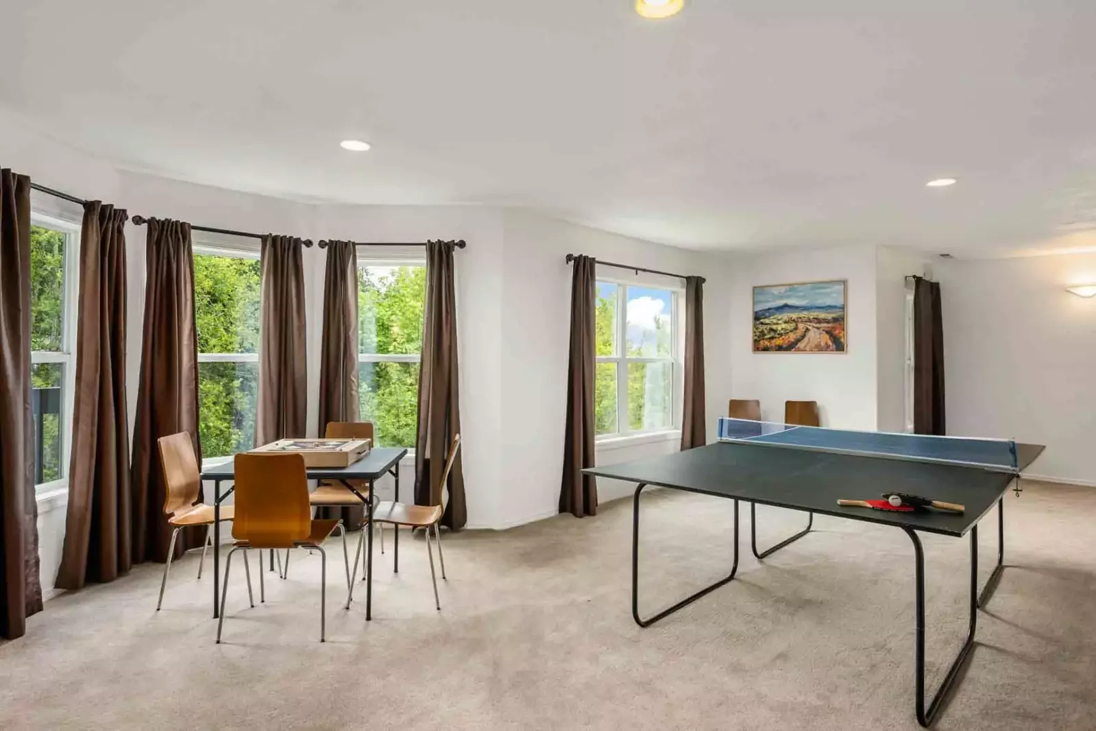 The game room has  ping pong and other fun activities.