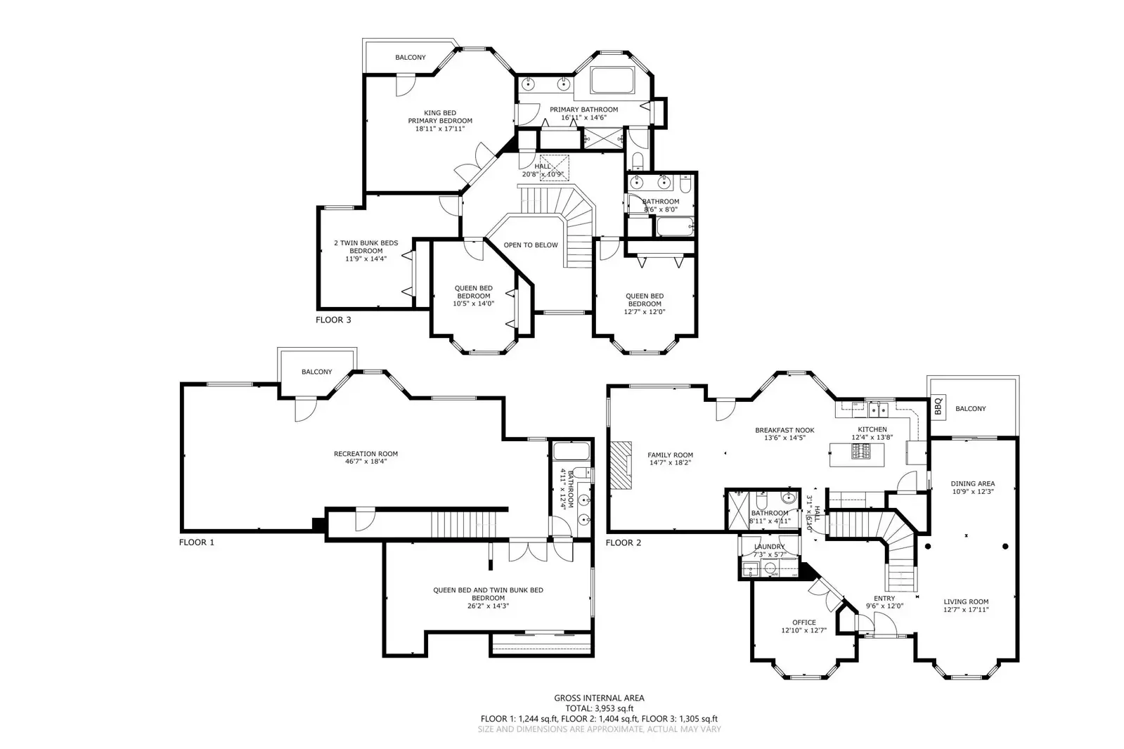 A detailed floor plan of this rental.