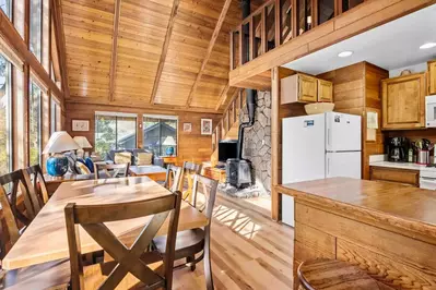 The cabin design of this property adds to the dreamy atmosphere.