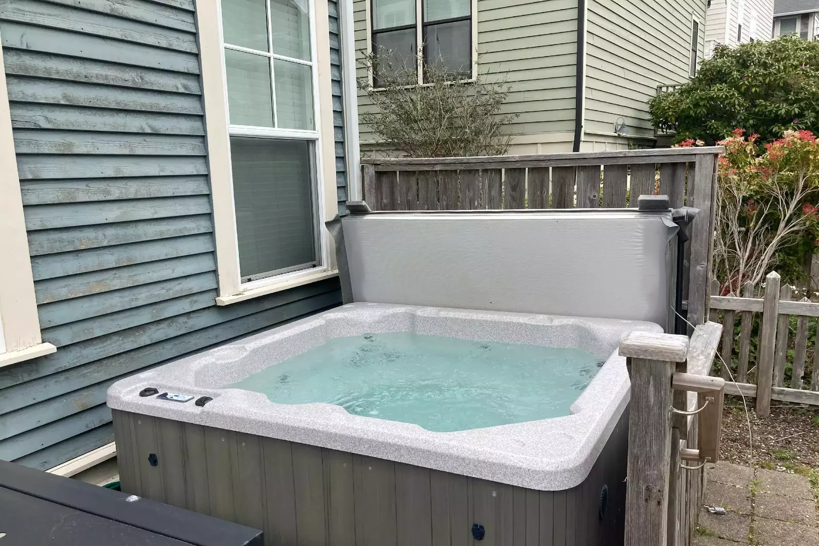 The hot tub is a favorite amenity perfect during warm summers and chilly winters.