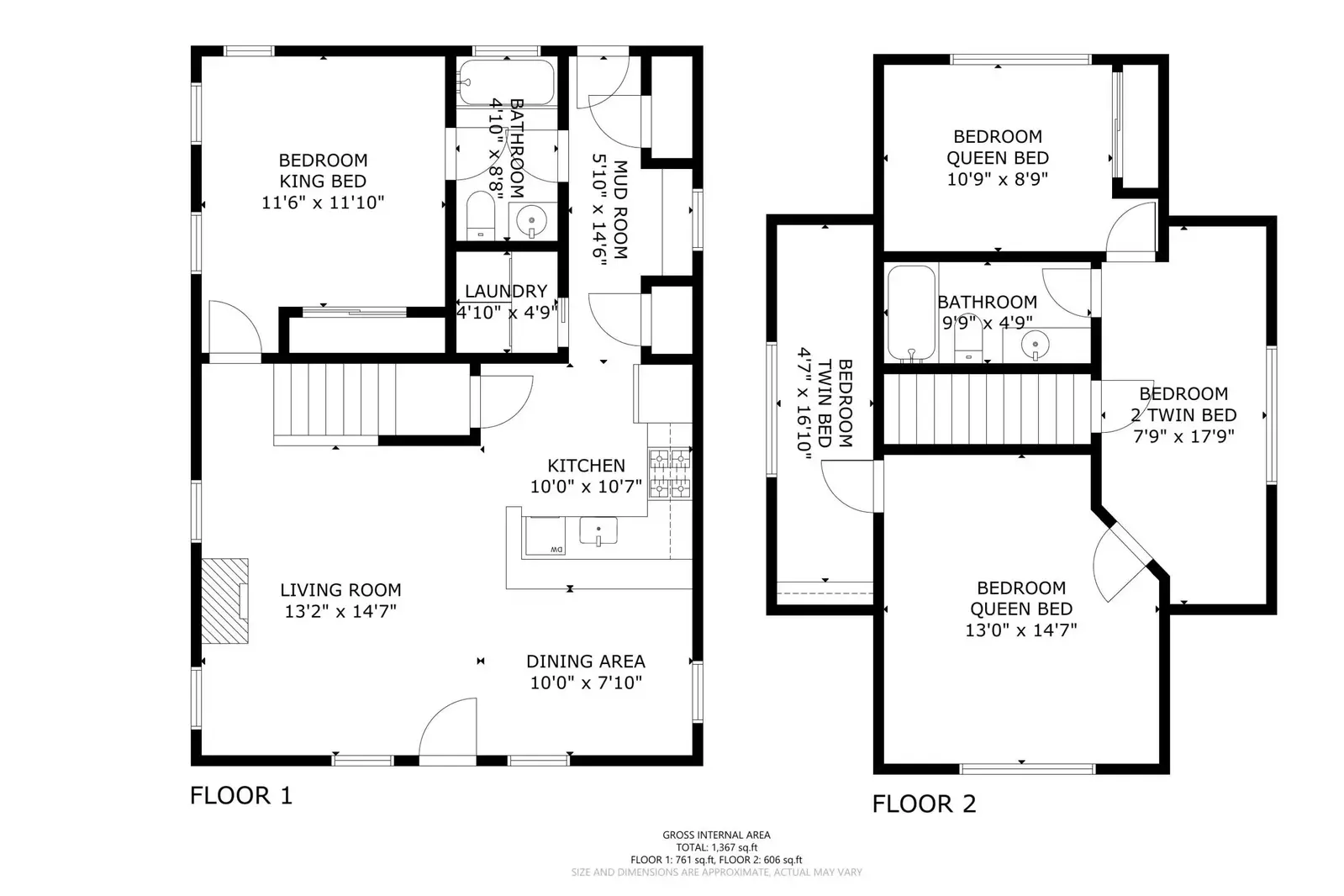 A detailed floor plan of this rental.