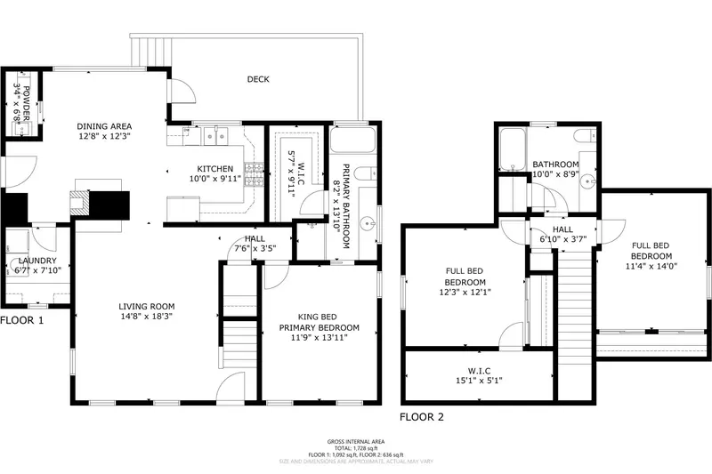 A detailed floor plan of this rental.