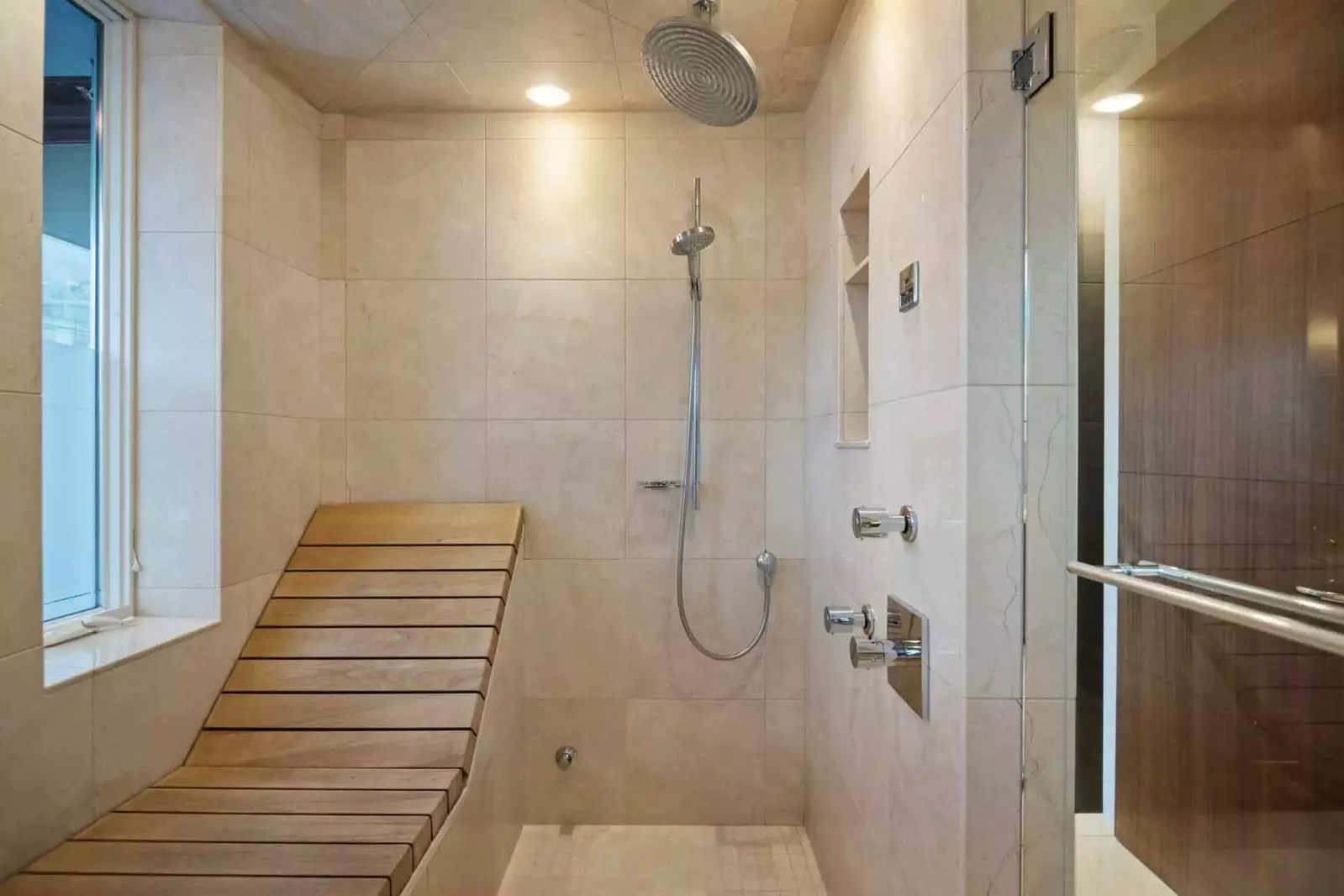 The showers is spacious, up to date, and has excellent water pressure.