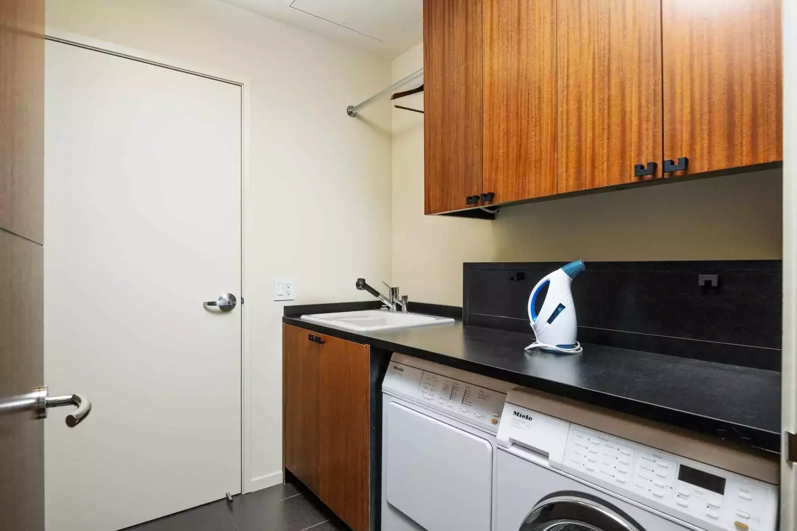 This rental has an up to date washing machine and dryer for guest use.