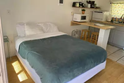 One comfortable full bed.