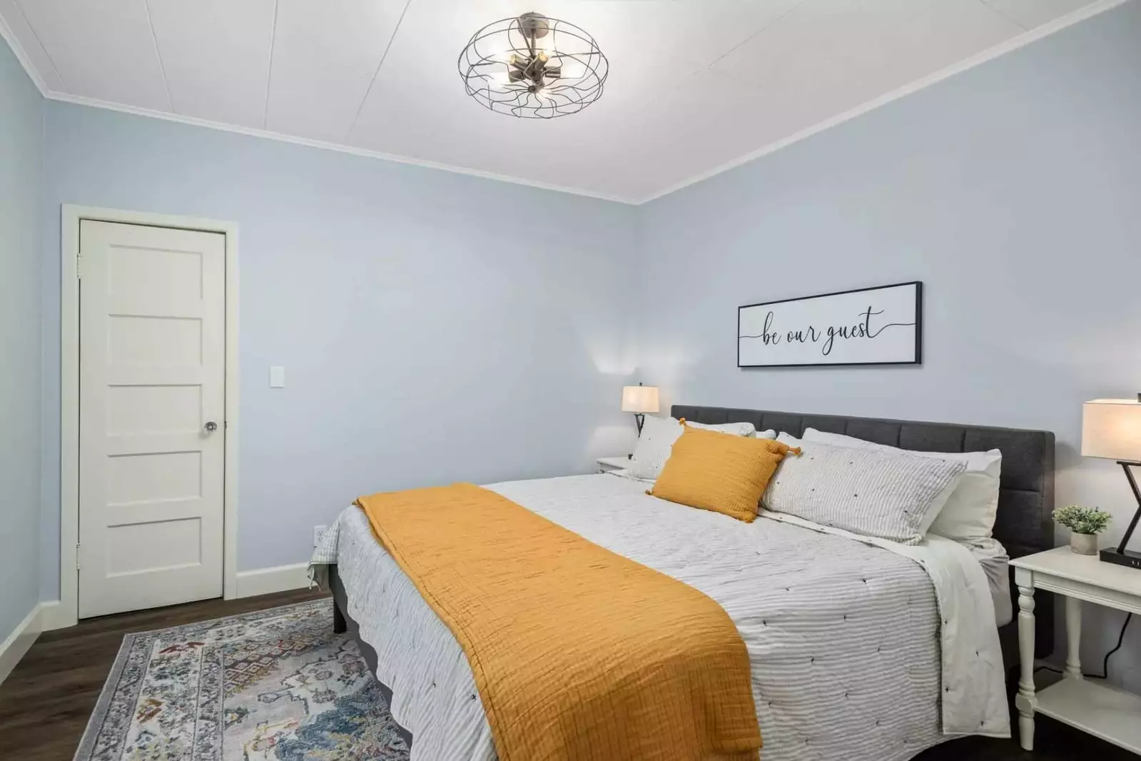 Relax in a spacious and comfortable king bed.