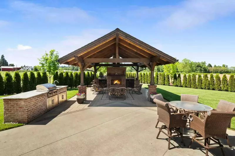 The patio area is a perfect place to grill and relax.