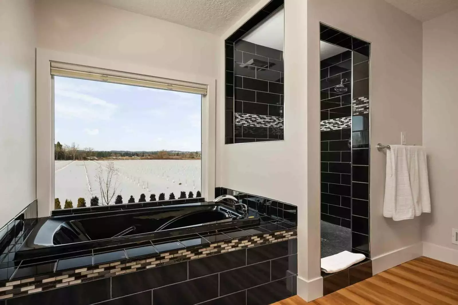 The bathrooms are luxurious and built with care.