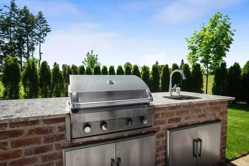 Outdoor grilling area.