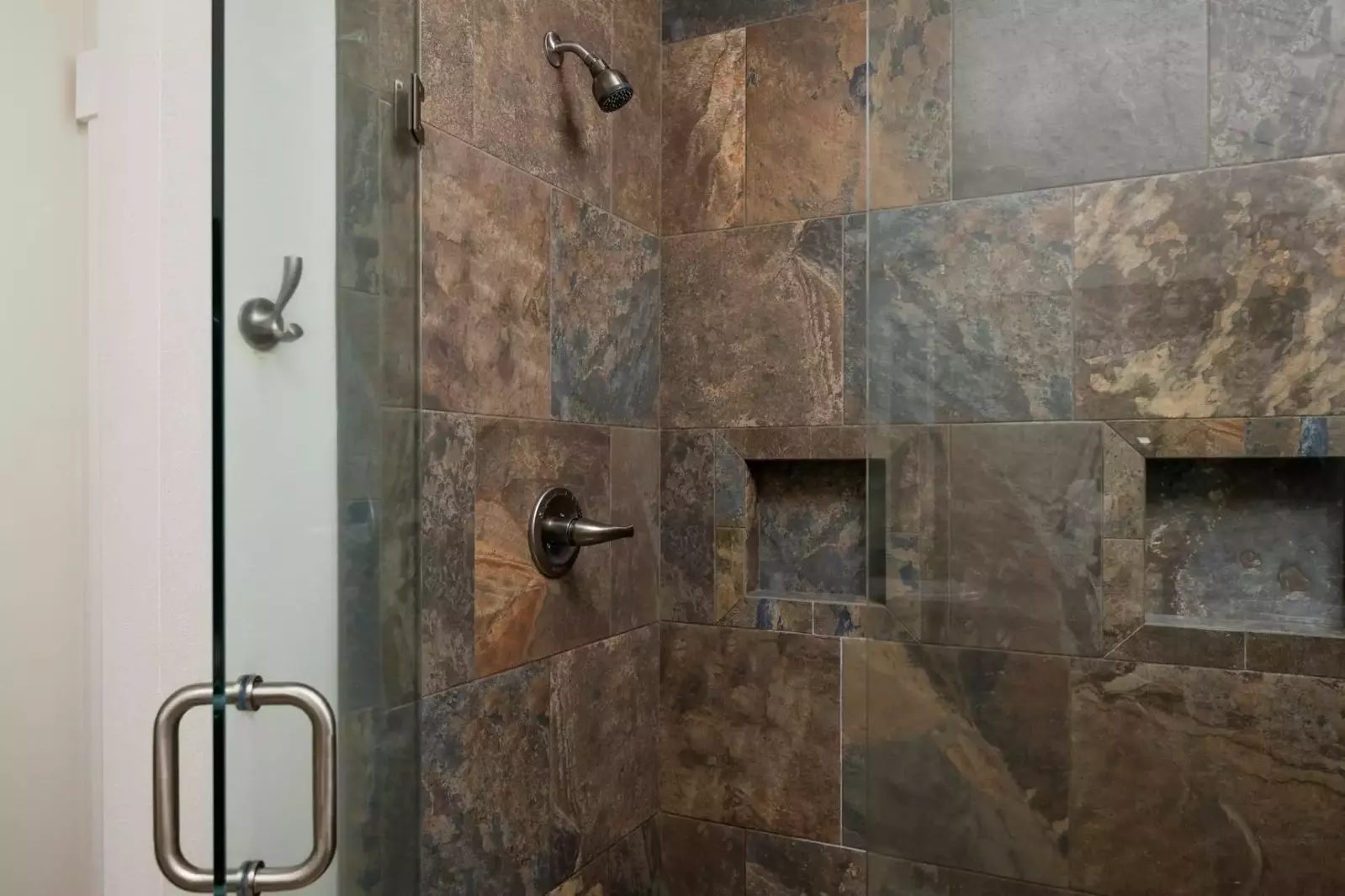 The showers is spacious, up to date, and has excellent water pressure.