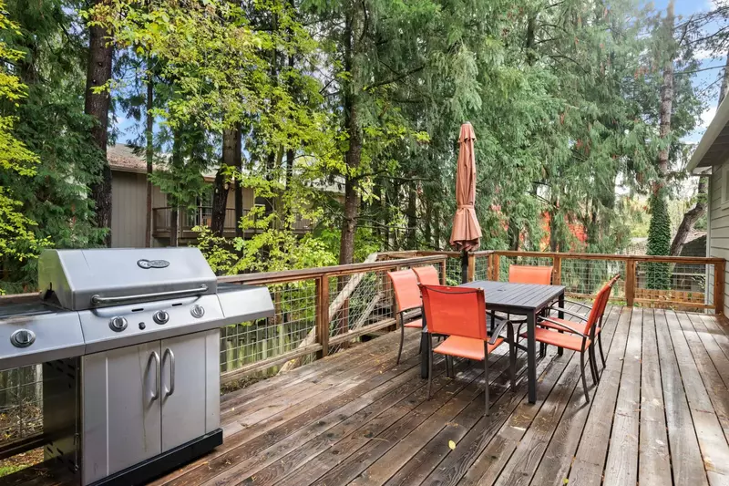 The deck is a perfect place to hang out and grill some delicious food.