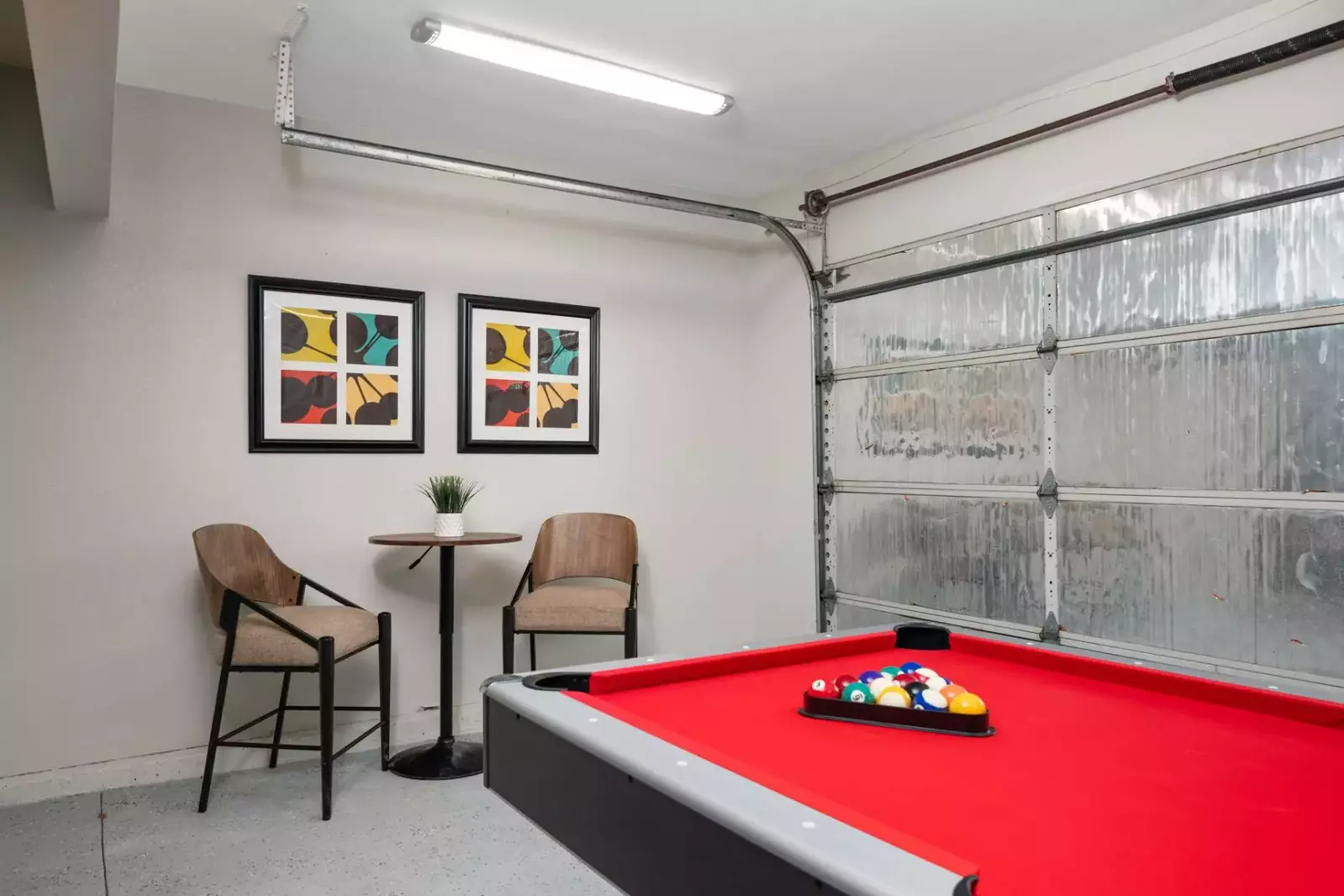 The game room is a fun place to hang out with friends and family.