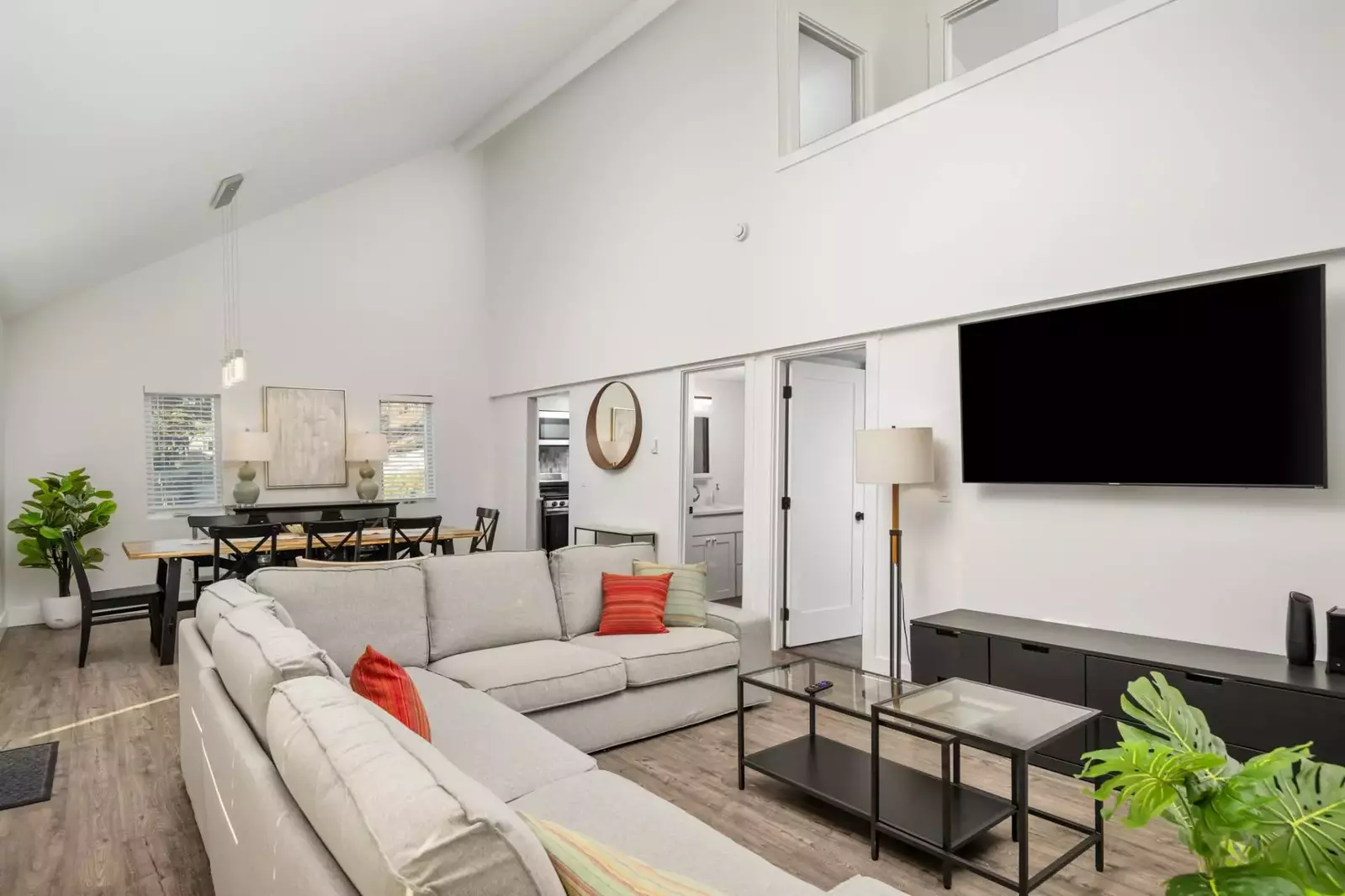 Watch you favorite movies, shows, and sports on this smart tv after a day exploring the Oregon Coast.