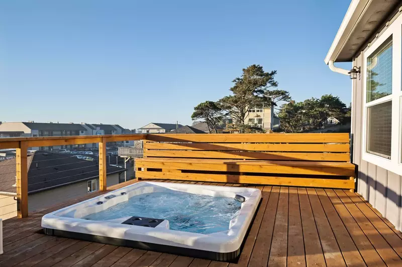 The hot tub is a favorite amenity perfect during warm summers and chilly winters.