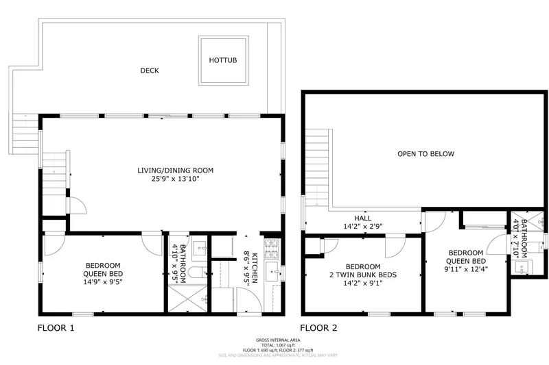 A detailed floor plan of this rental.