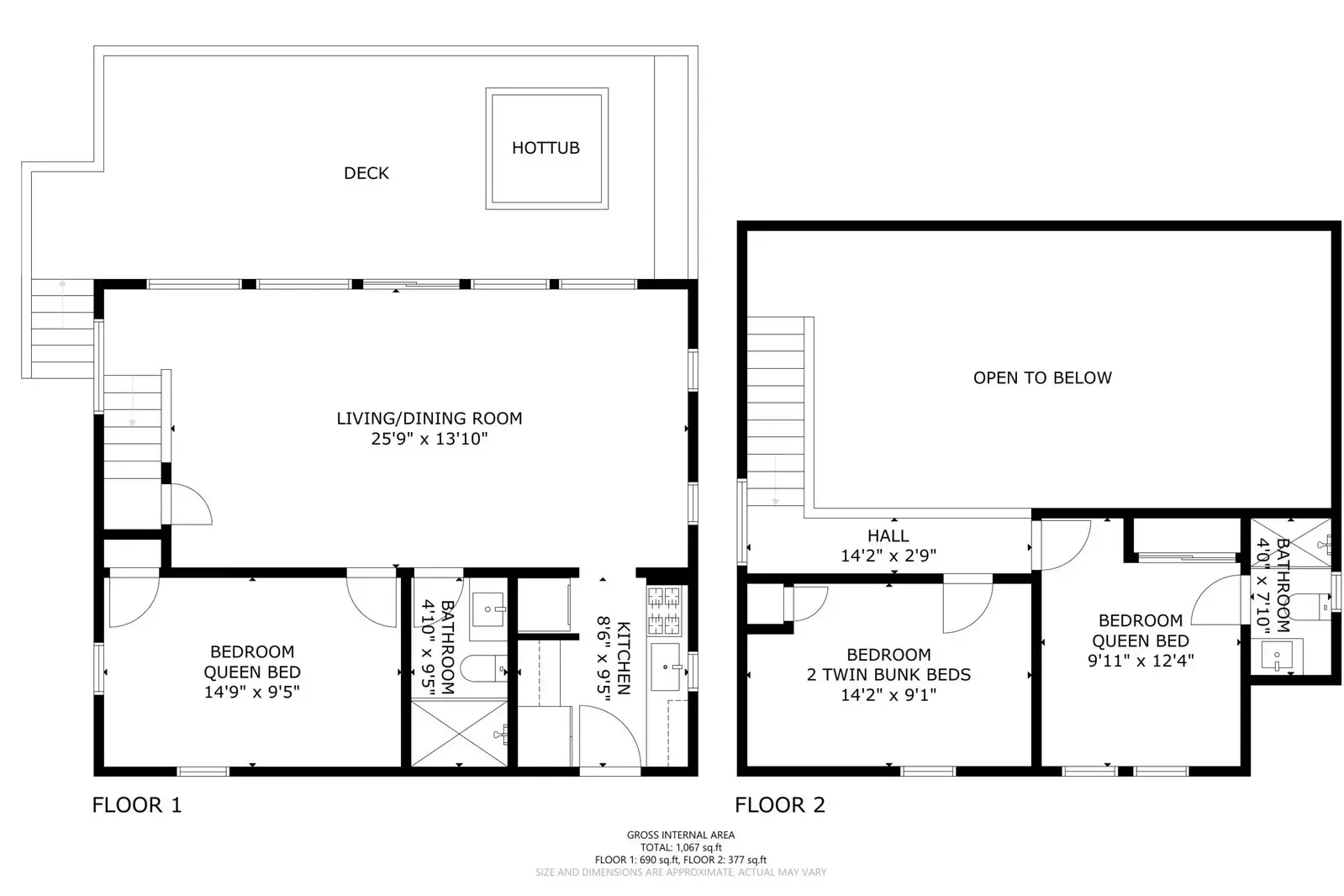 A detailed floor plan of this rental.