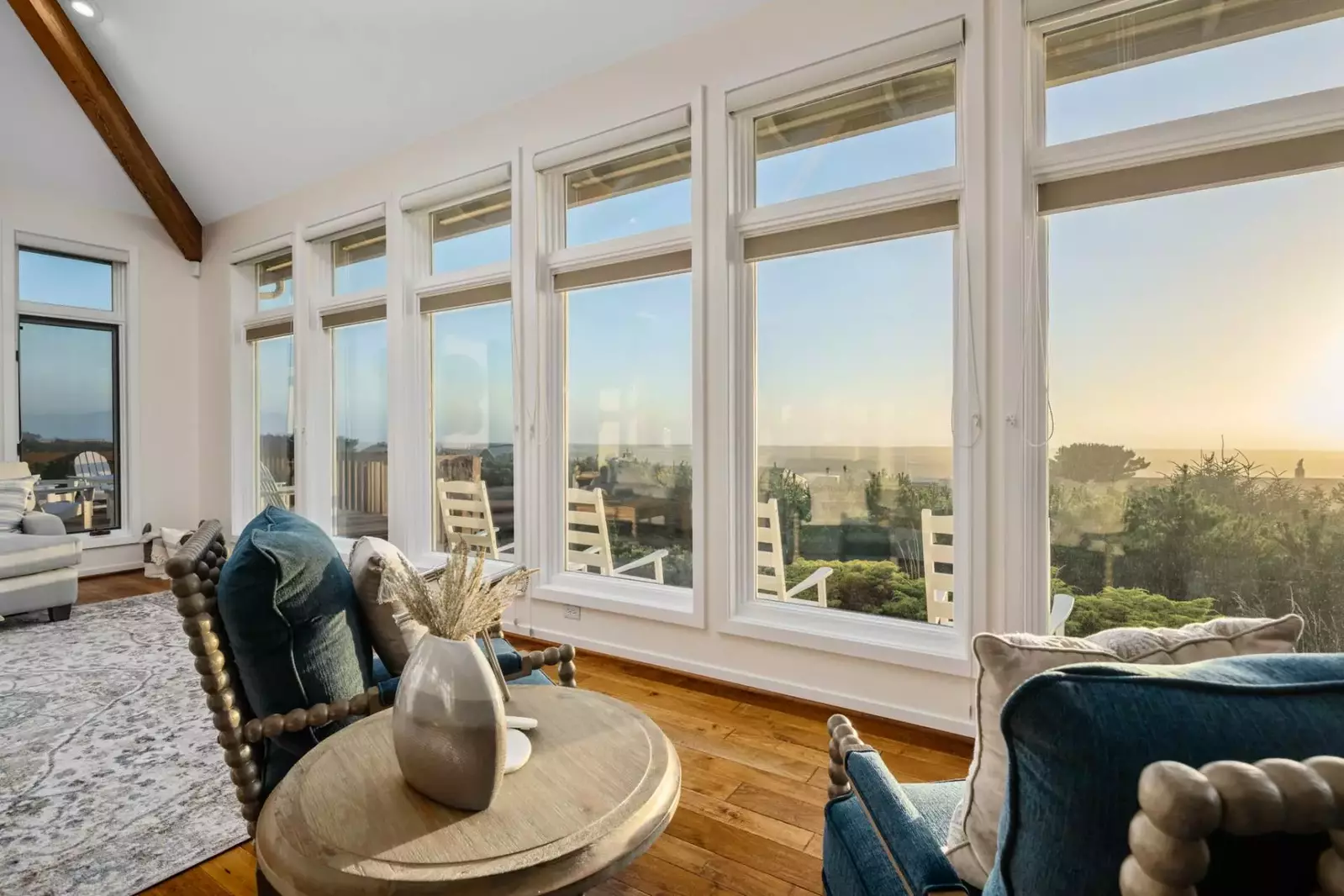 Take a seat inside or outside and enjoy the sunset.